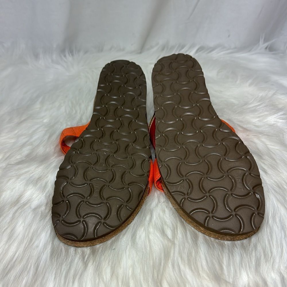 Naot Frankie Red/Orange/Gold Wedge Slide Sandals Sz 38/US 7 - Picture 6 of 6